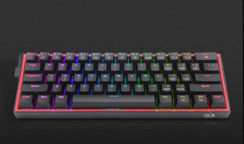 Redragon Fizz Pro black, wired&2.4G&BT mechanical Keyboard, RGB, blue switch Black HU