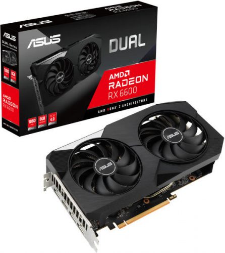 ASUS Radeon RX 6600 8GB GDDR6 128bit (DUAL-RX6600-8G/90YV0GP0-M0NA00) Videokártya 