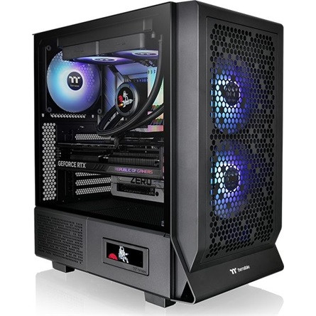 Thermaltake Ceres 330 TG ARGB táp nélküli ablakos Mid Tower számítógépház fekete